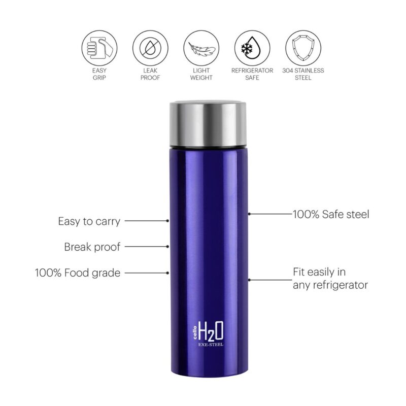 H2O Stainless Steel Water Bottle, 1000ml - Image 23