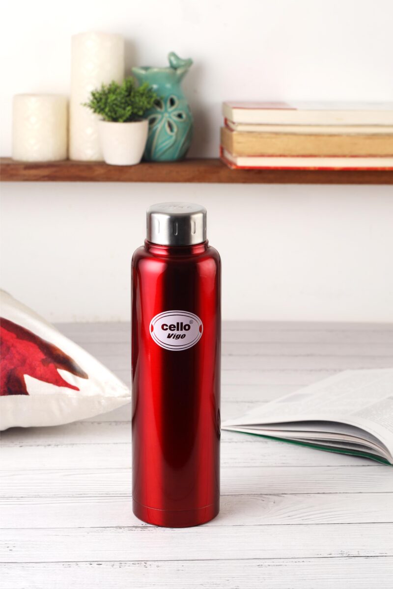 Red|Vigo Flask, Vacusteel Water Bottle, 750ml / 750ml