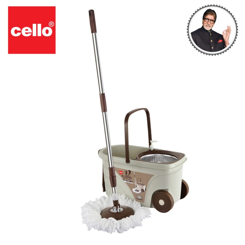 Kleeno Max Clean Deluxe Spin Mop Bucket with Soap Dispenser - Image 8