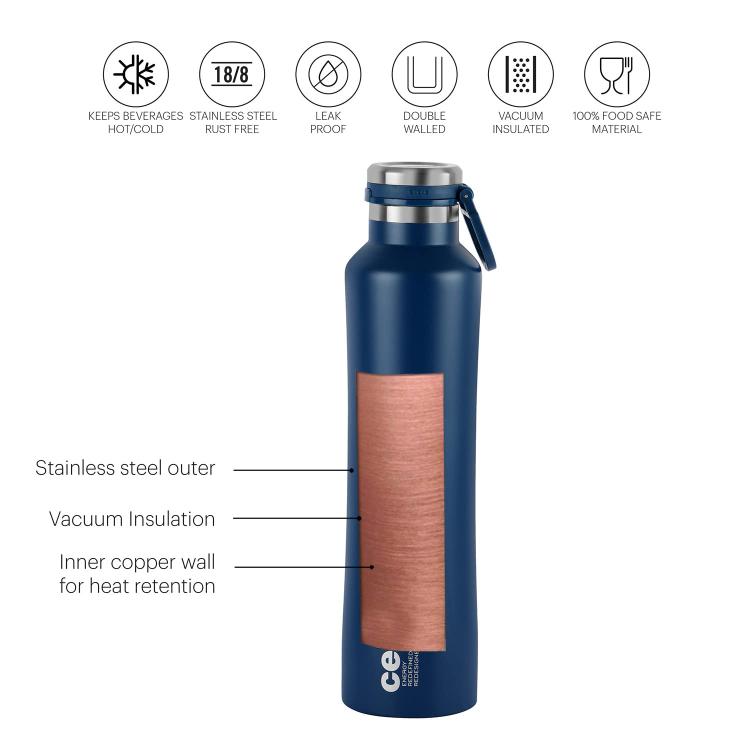 Duro One Touch Flask, Vacusteel Water Bottle 1000ml - Image 8