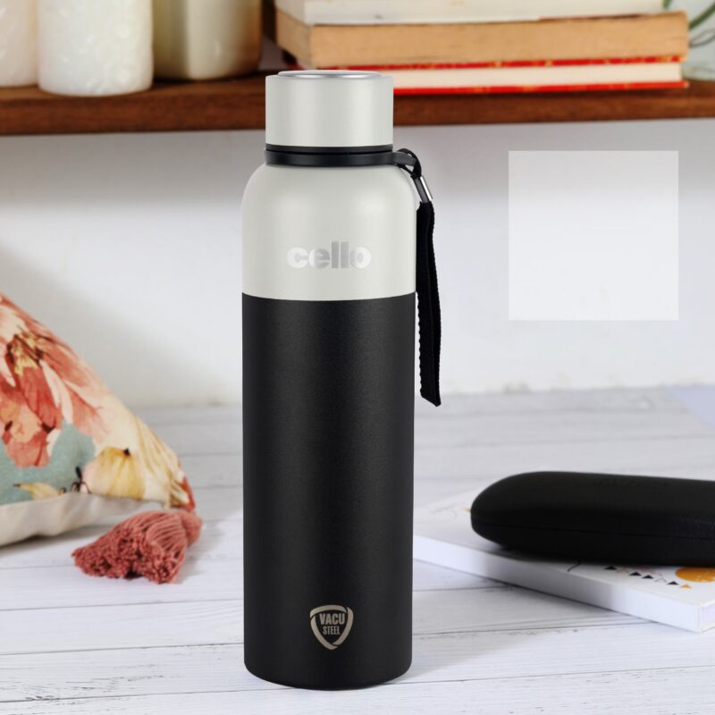 Black|Neo Kent Flask, Vacusteel Water Bottle, 750ml / 750ml