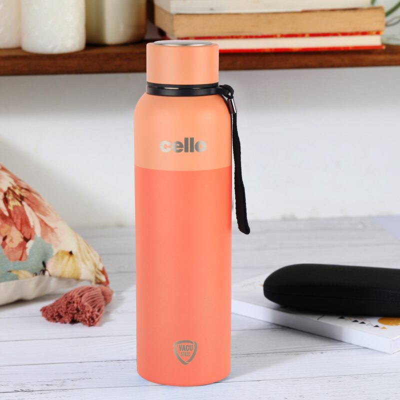 Peach|Neo Kent Flask, Vacusteel Water Bottle, 750ml / 750ml