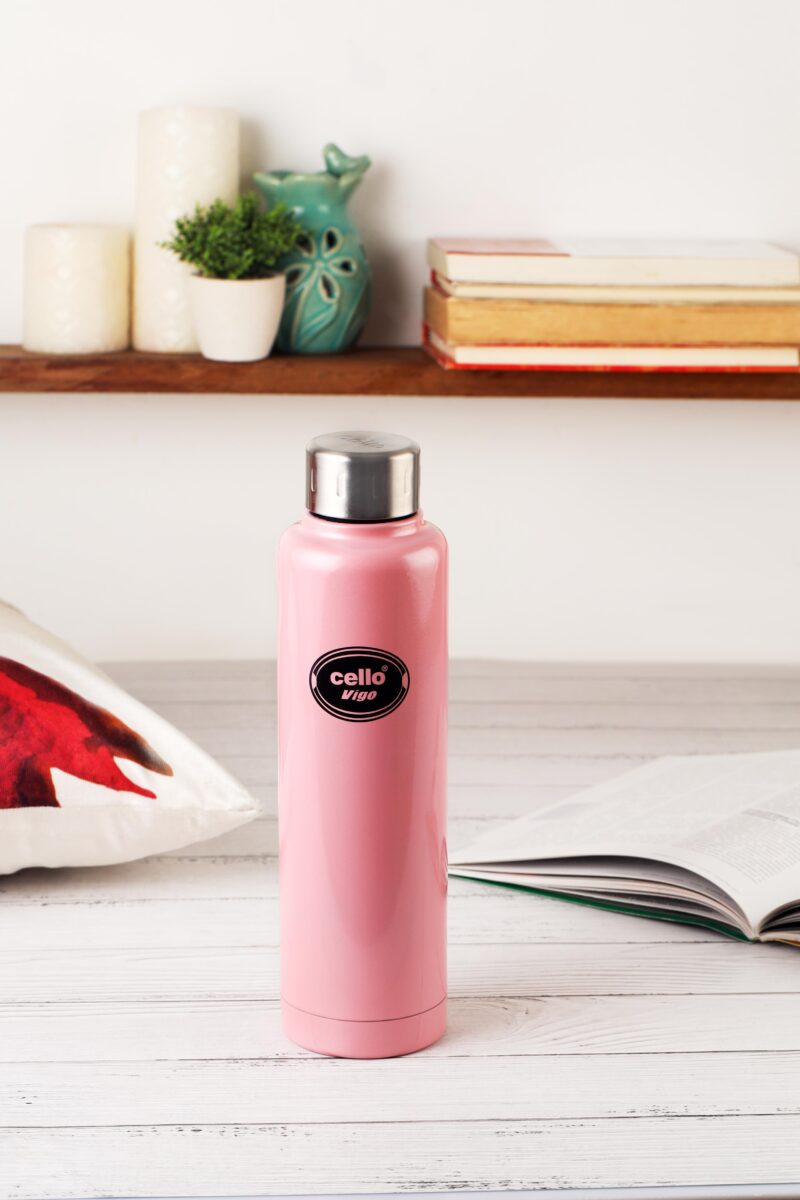 Pink|Vigo Flask, Vacusteel Water Bottle, 750ml / 750ml