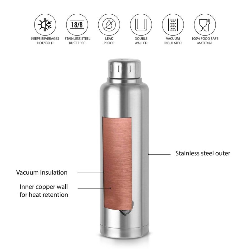 Vigo Flask, Vacusteel Water Bottle, 750ml - Image 12