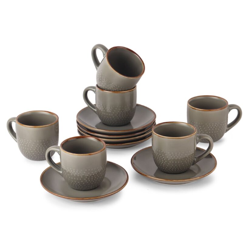 Hampshire 6 Pieces Ceramic Cup & Saucer - Image 6