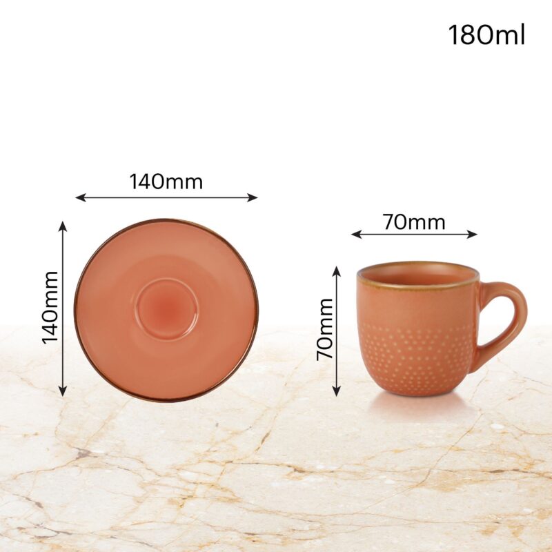 Hampshire 6 Pieces Ceramic Cup & Saucer - Image 27