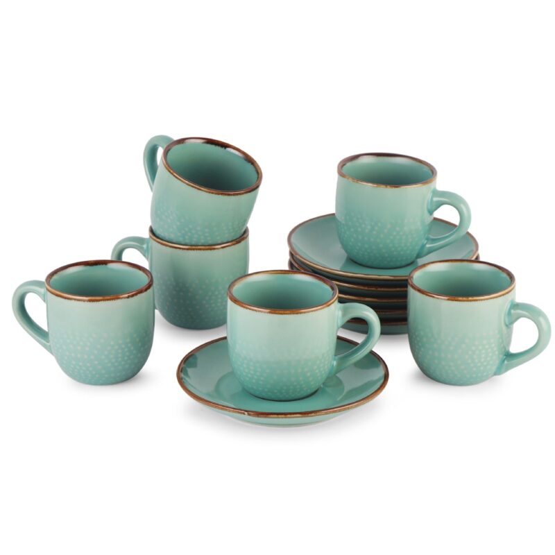 Hampshire 6 Pieces Ceramic Cup & Saucer - Image 9