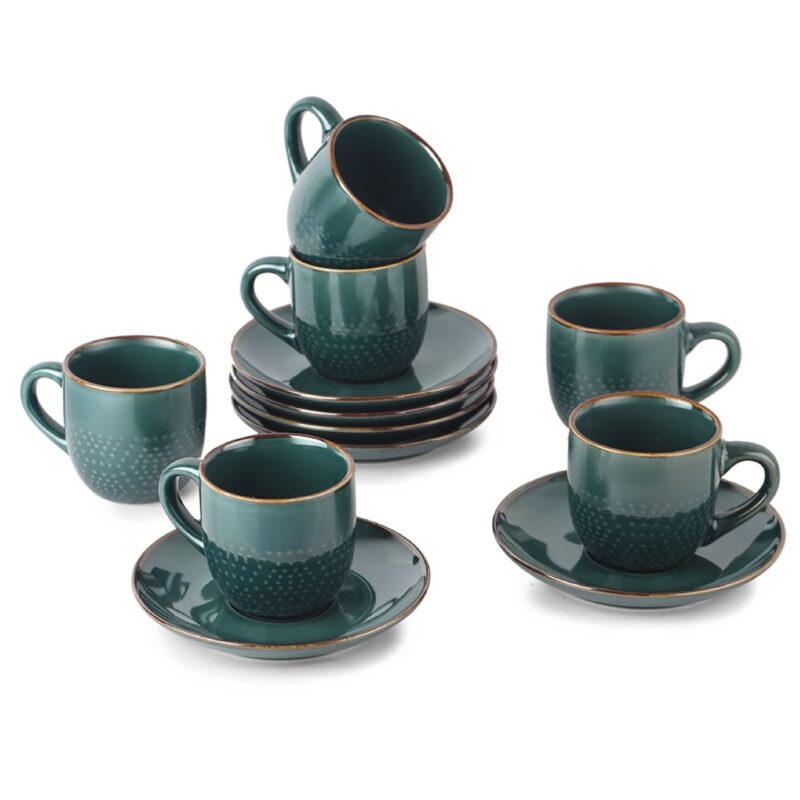 Hampshire 6 Pieces Ceramic Cup & Saucer - Image 10