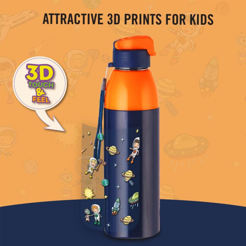 Uranus 3D Design Insulated Kids Water Bottle, 600ml - Image 36