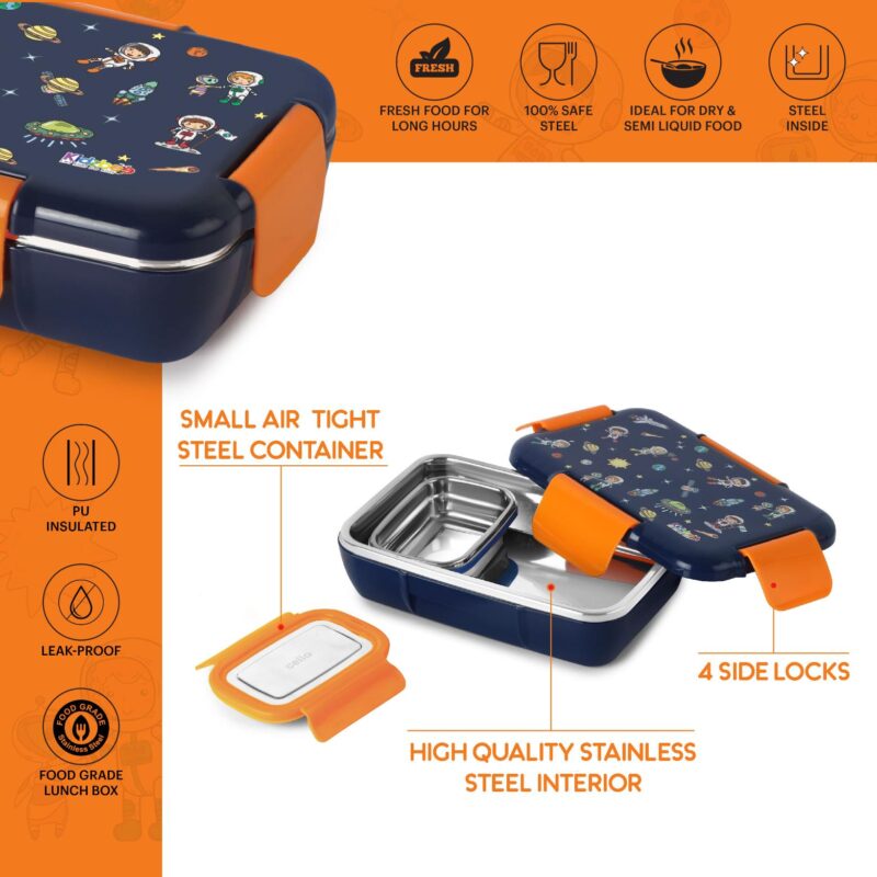 Magnus  3D Design Kids Lunch Box, 700ml - Image 42