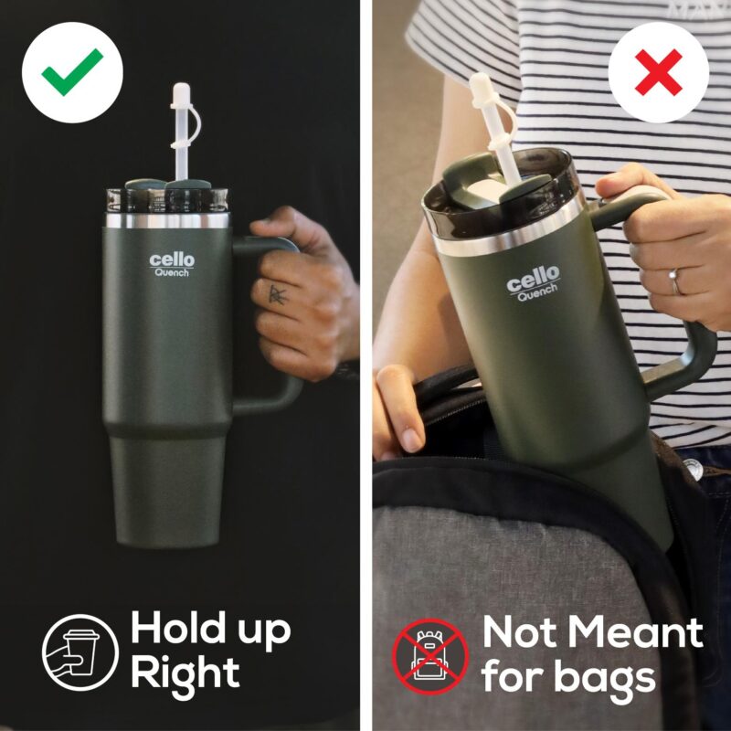 Quench Tumbler Water Bottle with Lid and Straw, 900ml - Image 19