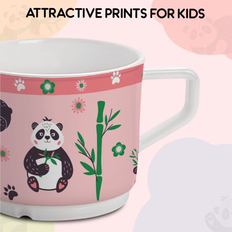 Bamboo Buddies Peach Kids Melamine Meal, Set of 5 - Image 11