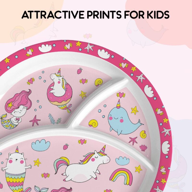 Pink Parade Kids Melamine Meal, Set of 3 - Image 11
