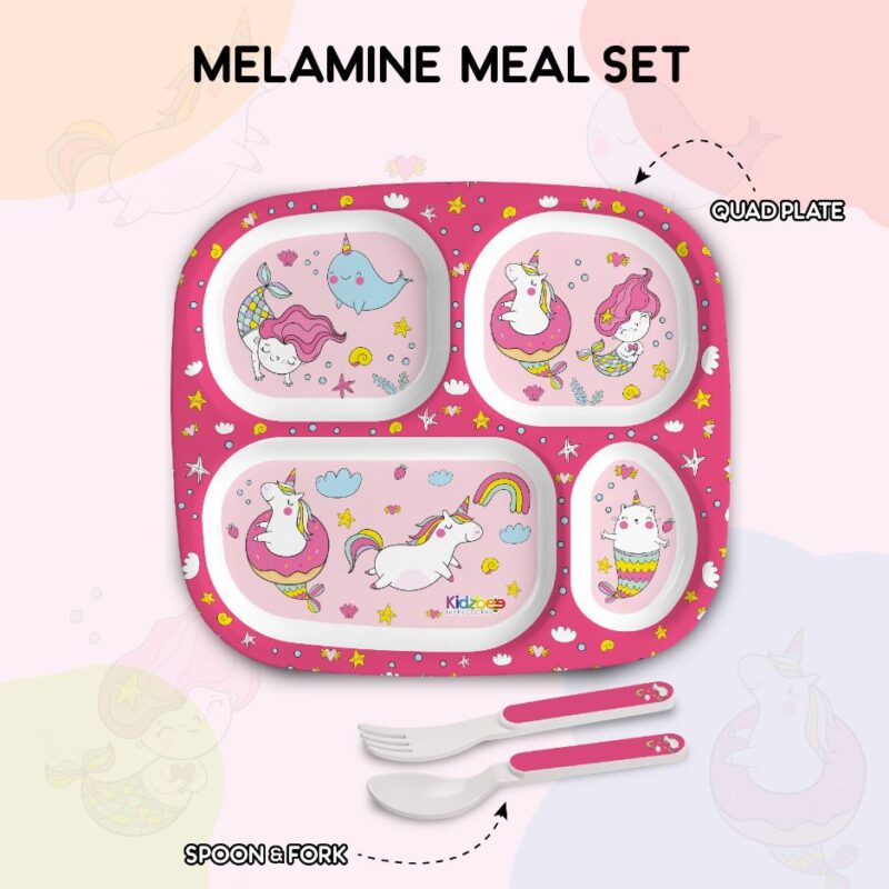 Pink Parade Kids Melamine Meal, Set of 3 - Image 12