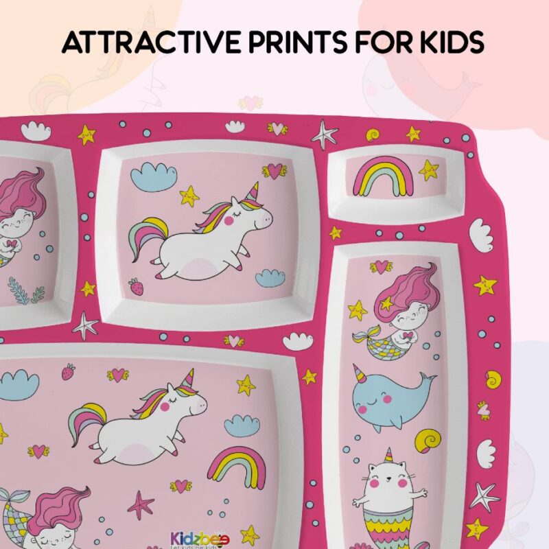 Pink Parade Kids Melamine Meal, Set of 3 - Image 6