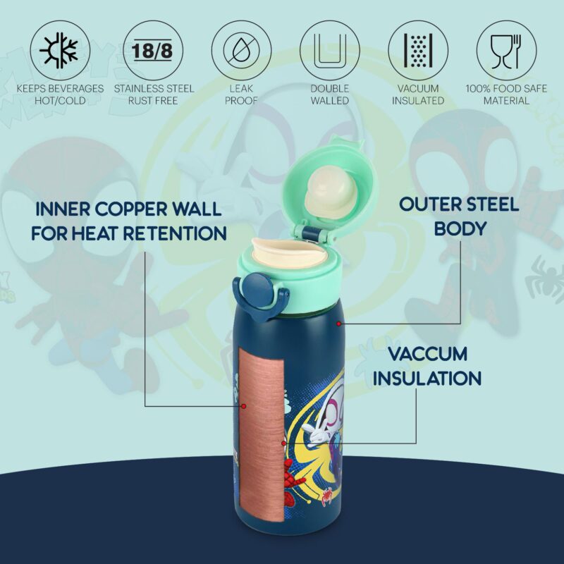 Giggle 3D Touch & Feel Designs One Click Push Thermosteel Flask, 380 ml - Image 33