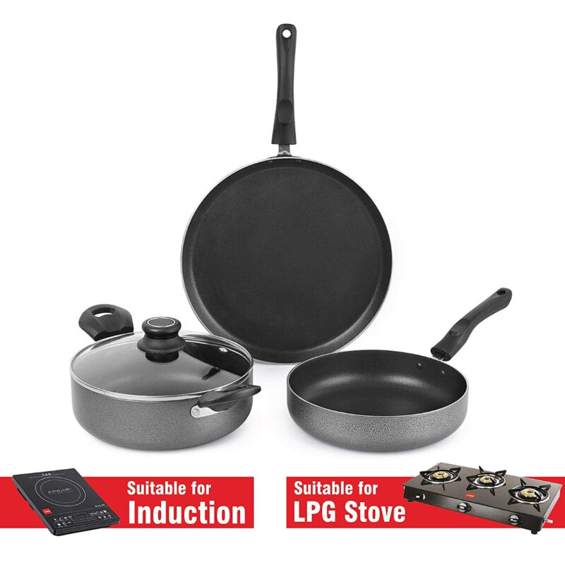 Non-Stick Prima Induction Base Cookware Set, 3 Pieces - Image 10