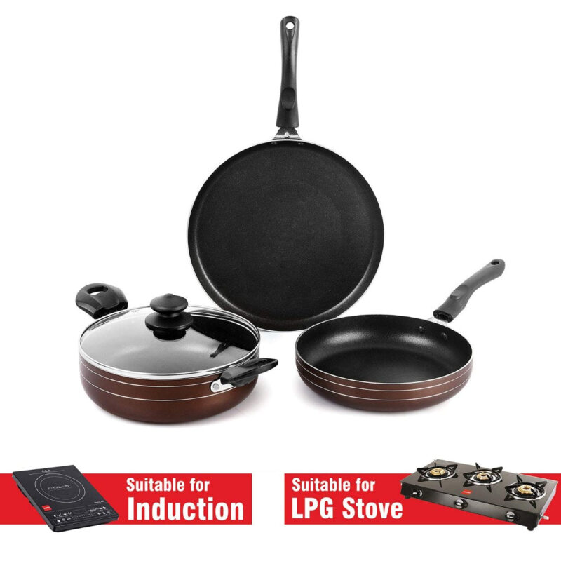 Non-Stick Prima Induction Base Cookware Set, 3 Pieces - Image 14