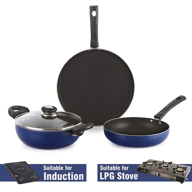 Non-Stick Prima Induction Base Cookware Set, 3 Pieces - Image 15