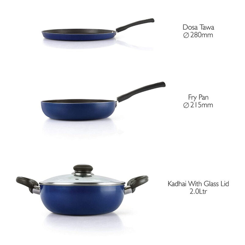 Non-Stick Prima Induction Base Cookware Set, 3 Pieces - Image 22