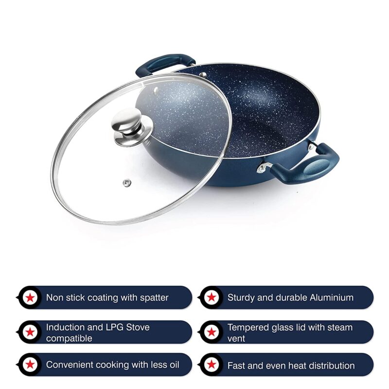 Oxford Induction Base Kadhai With Glass Lid - Image 5