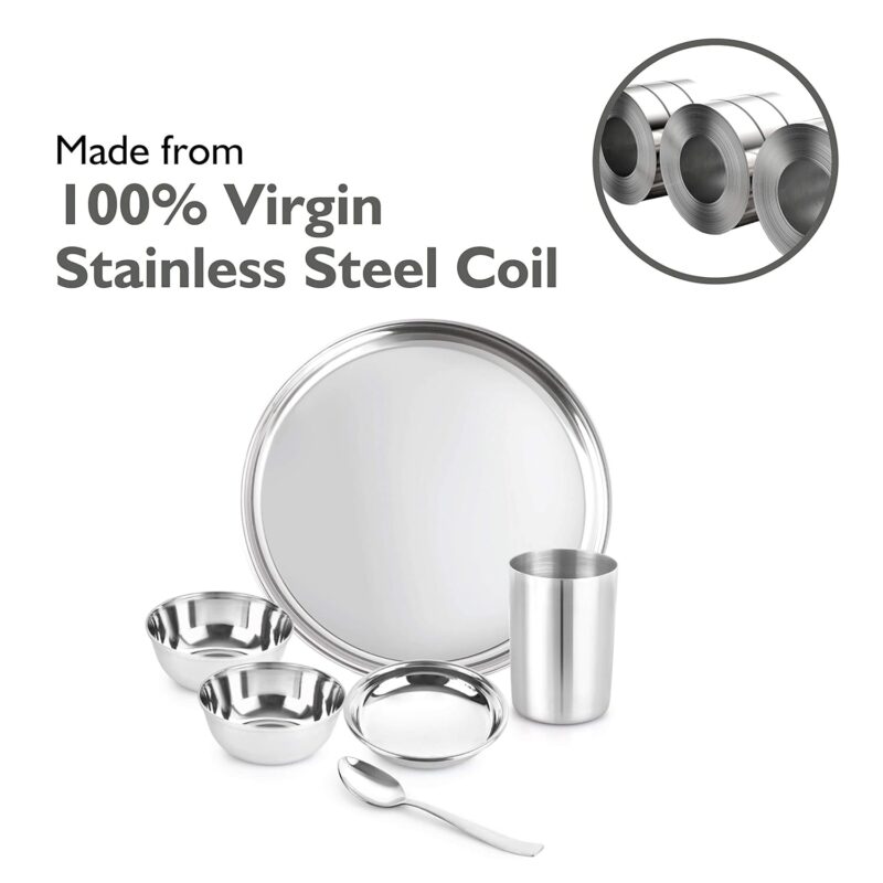 Steelox 6 Pieces Stainless Steel Dinner Set - Image 3