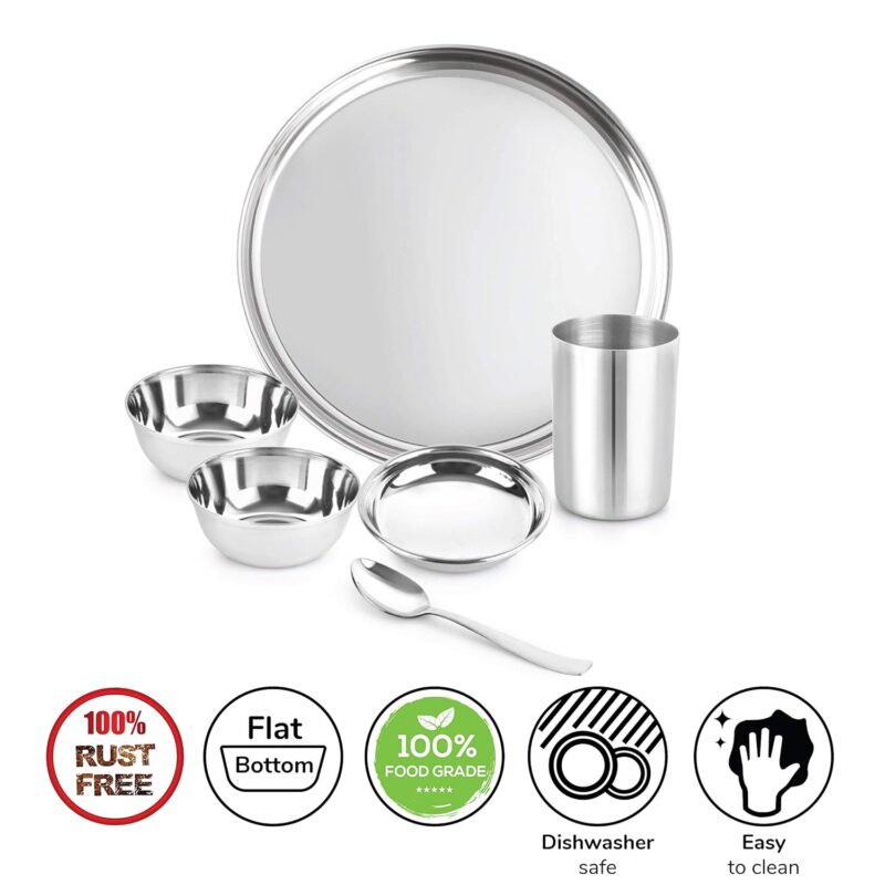 Steelox 6 Pieces Stainless Steel Dinner Set - Image 4
