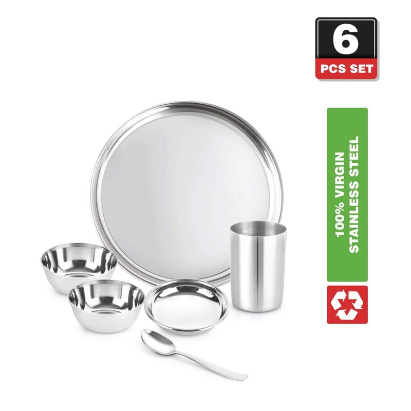 Steelox 6 Pieces Stainless Steel Dinner Set - Image 6
