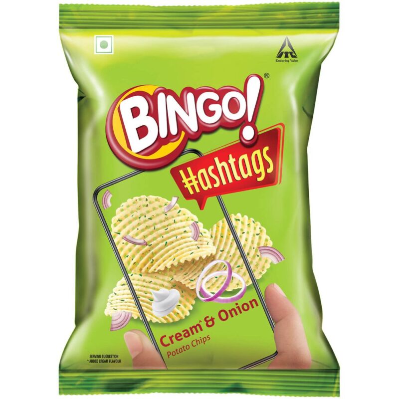50x Bingo! Hashtags Cream & Onion, Pack of 50 - 58g (each)