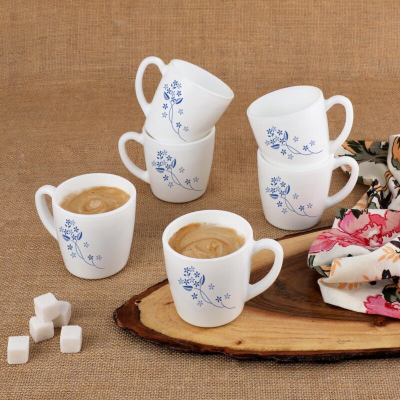 Medium|Imperial Dainty Blue Ricca Mugs, 6 Pieces / 6 Pieces