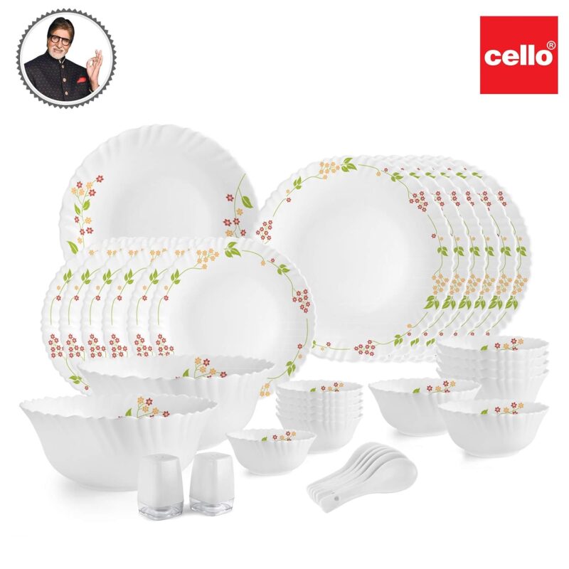 Dazzle Series 35 Pieces Opalware Dinner Set for Family of 6 - Image 25