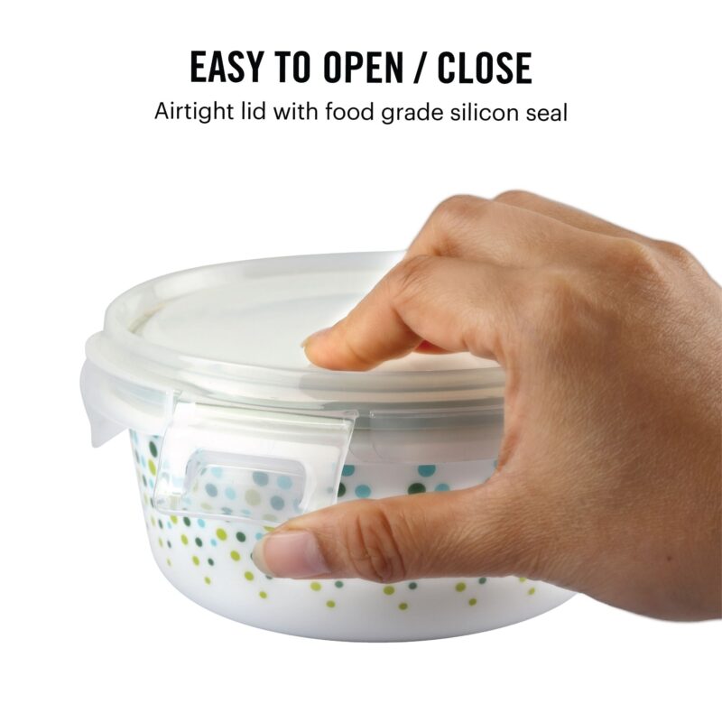 Bubble Drop Opalware Lunch Box with Jacket - Image 5