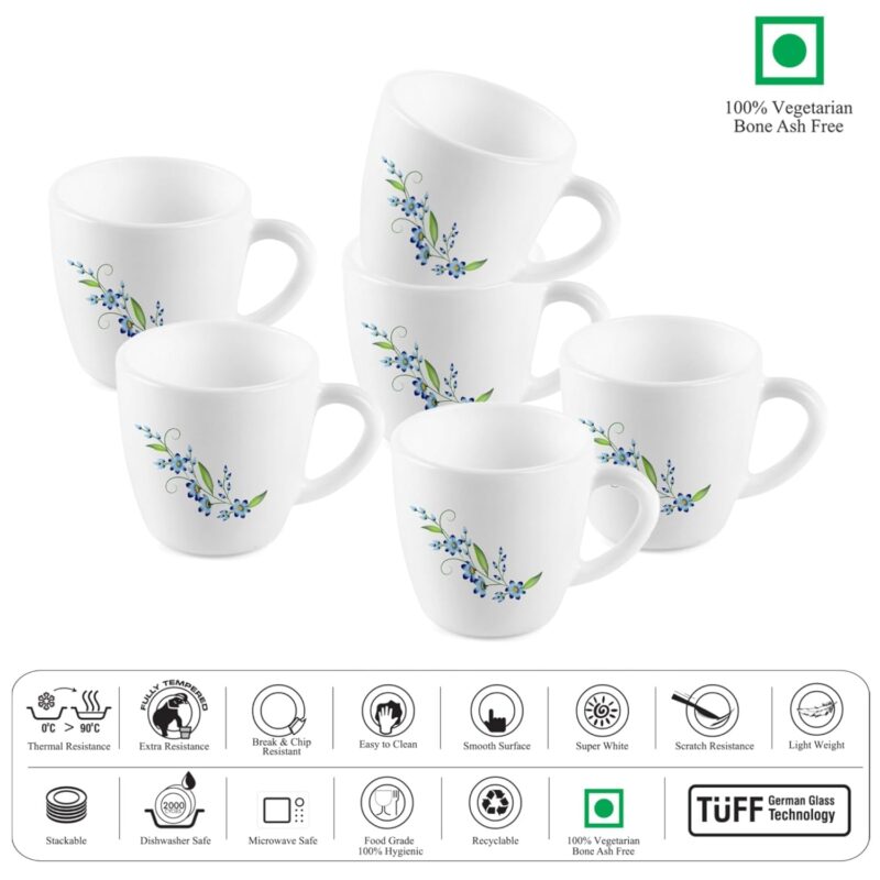 Imperial Blue Creeper Ricca Mugs, 6 Pieces - Image 6