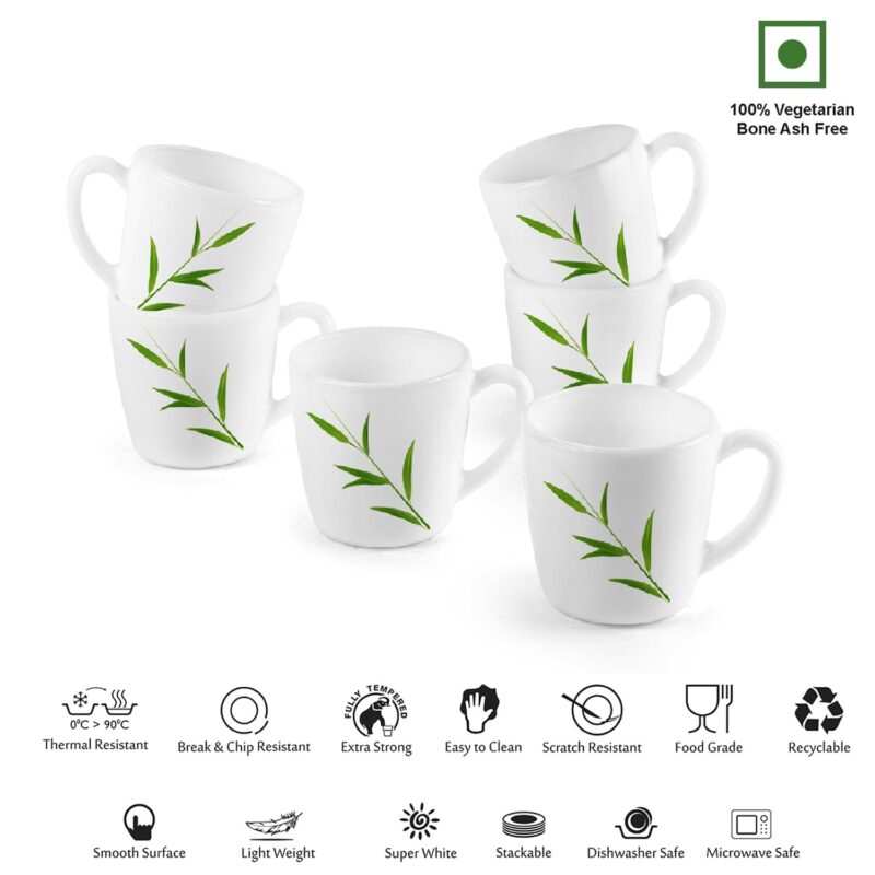 Imperial Bamboo Grove Ricca Mugs, 6 Pieces - Image 6