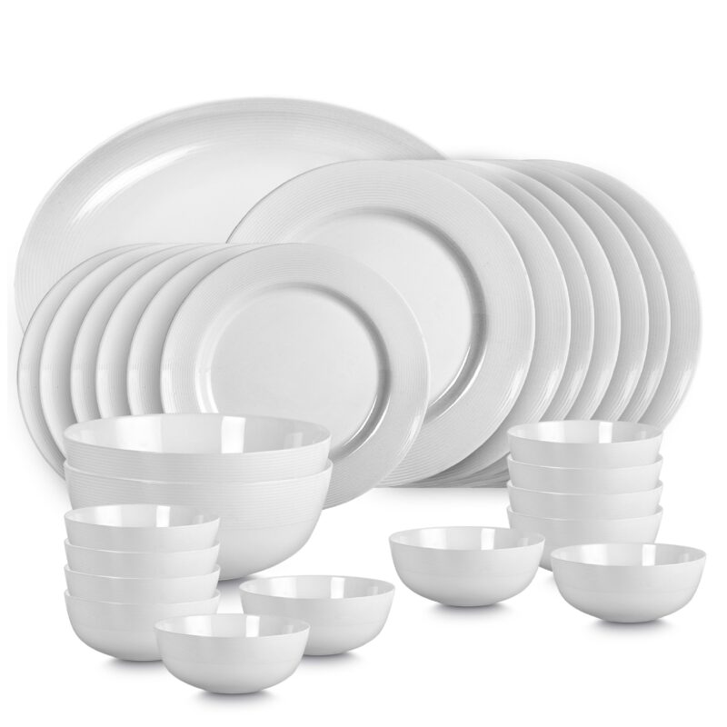Feather Series 27 Pieces Opalware Dinner Set for Family of 6 - Image 7