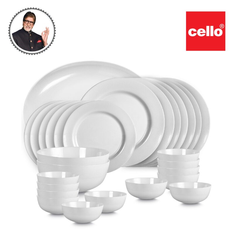 Feather Series 27 Pieces Opalware Dinner Set for Family of 6 - Image 30