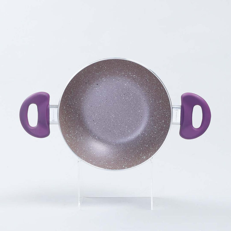 Royal Velvet 20 cm Non-Stick Kadhai with Lid and Induction Bottom | Soft-Touch Handle | Virgin Grade Aluminium | PFOA and Heavy Metals Free | 3 mm thick | 1.4 litres | 2 Years Warranty | Purple - Image 7
