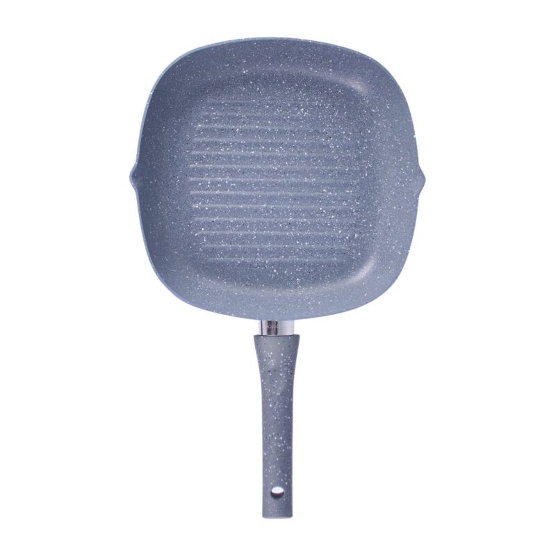 Granite 20 cm Non-Stick Grill Pan | Soft-Touch Handles | Virgin Grade Aluminium | PFOA & Heavy Metals Free | 3.5 mm thickness | Grill Pan Non-Stick | 1.35 liters | 2 Years Warranty | Grey - Image 13