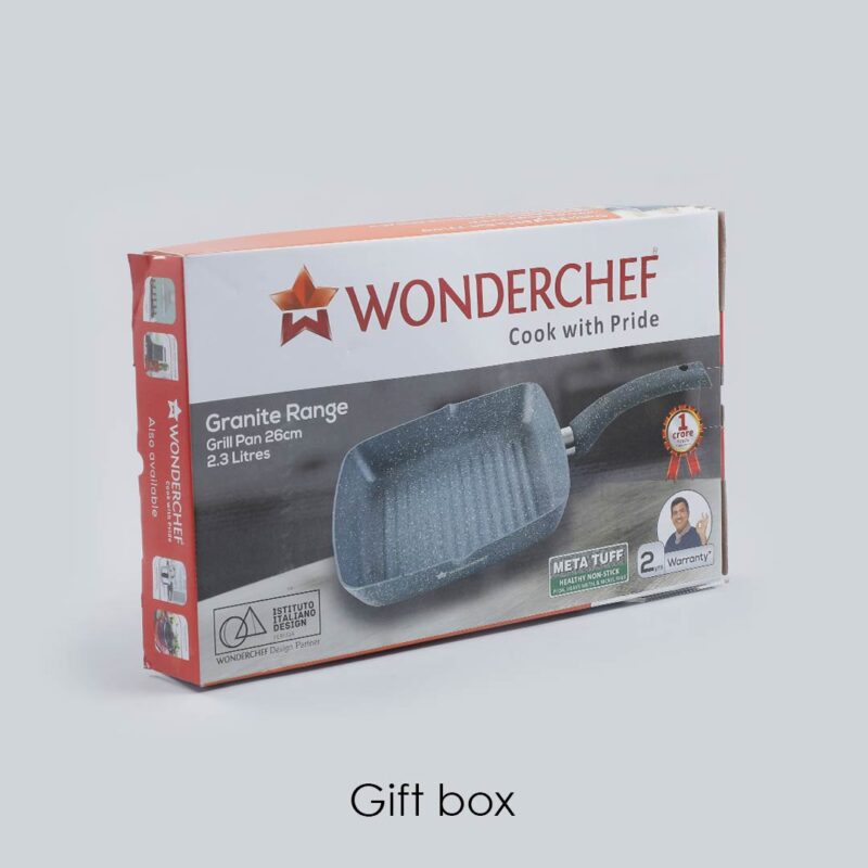 Granite Non-stick Grill Pan, Soft-touch Handle, Virgin Grade Aluminium, PFOA/Heavy metals free, 3.5mm, 2 years warranty, Grey - Image 7