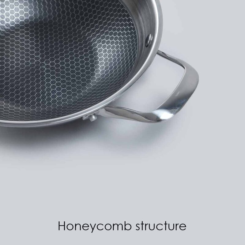 Stanton 24 cm Non-stick Kadhai/Kadai with Lid - 2 Litre | 3 ply steel - Image 5