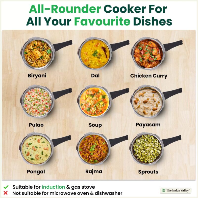 RapidCuk Tri-ply Stainless Steel Pressure Cooker, Premium Quality, 3 Layer Thick Body, Heavy Bottom, 100% Safe, ISI Certified, 5 Yr Warranty, Induction & Gas, 2/3/5L - Image 9