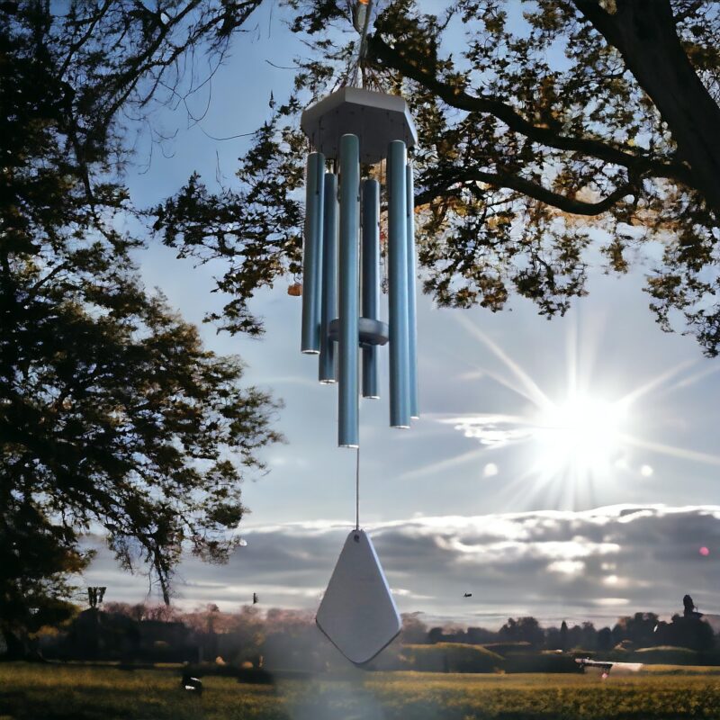 Paradigm Pictures 30.5 inch Big Wind Chimes for Home Balcony Positive Energy (Big Army Green Pipe Wood) - Image 6