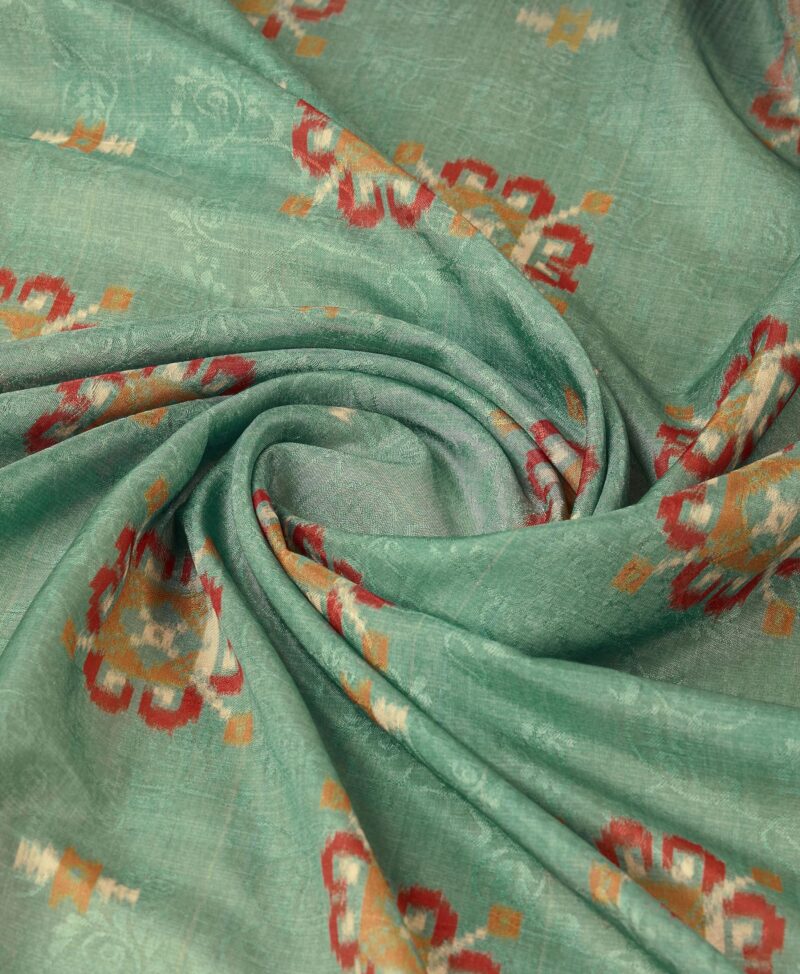 Rekha Maniyar Women's Jacquard Digital Printed Saree With Unstitched Blouse(RUHANI_1002_NS) - Image 2