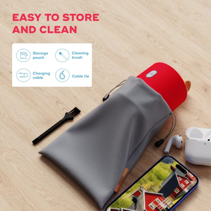 NUUK RIZZ Rechargeable Lint Remover for Clothes with FREE Storage Pouch | 2 Speed Modes For All Fabrics | 60 Min Runtime with Type-C Charging | Fabric Shaver for Woolen Sweaters, Shawls, Coats, Shirts - Image 9