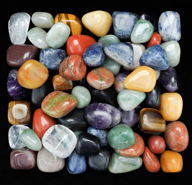 HindCraft Mix Crystals Tumble Stones Bulk Set Pocket Crystal Healing Gemstones Tumbled Collection Palm Stone Good Luck Charm Gift Craft Home Decor DIY Size: 20-25 mm | 13-pcs - Image 5
