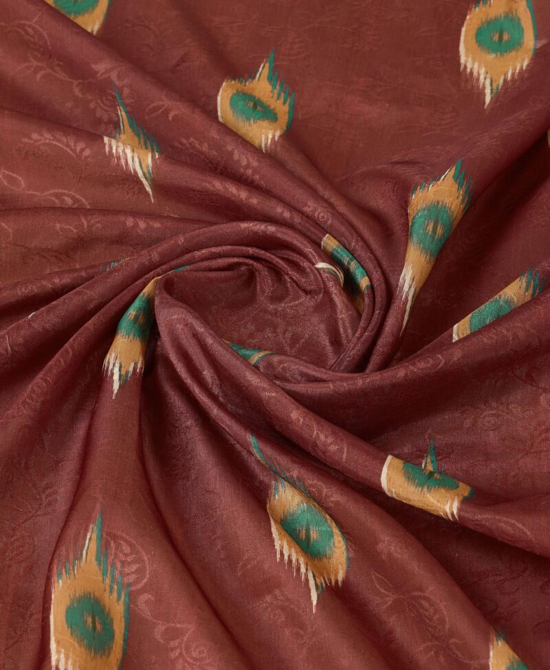 Rekha Maniyar Women's Jacquard Digital Printed Saree With Unstitched Blouse(RUHANI_1007_NS) - Image 2