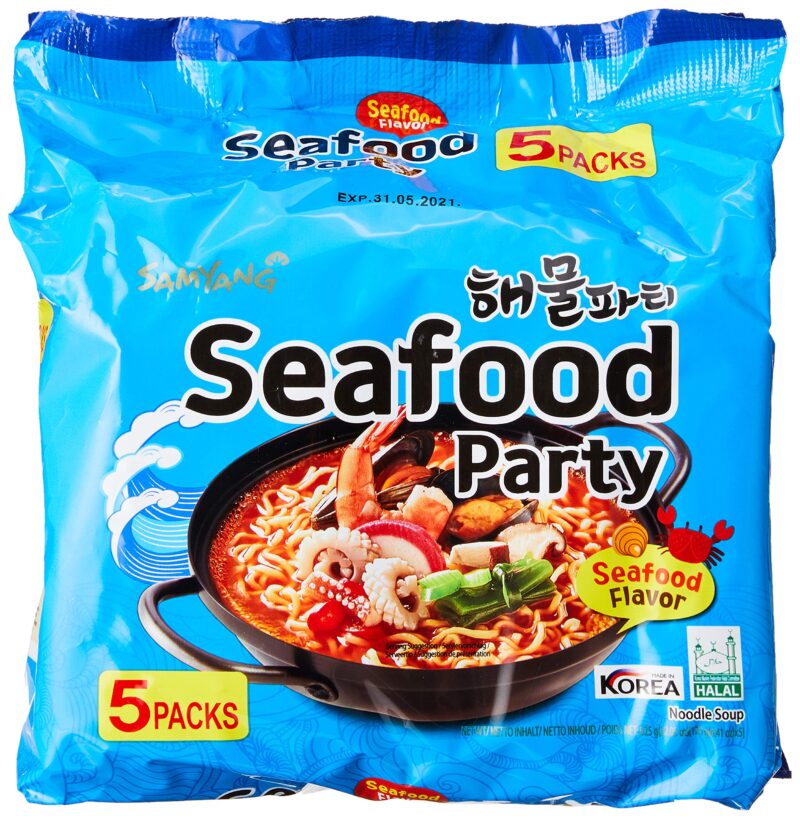 Samyang Seafood Noodles, 125g (Pack of 5) Pouch, 700 g
