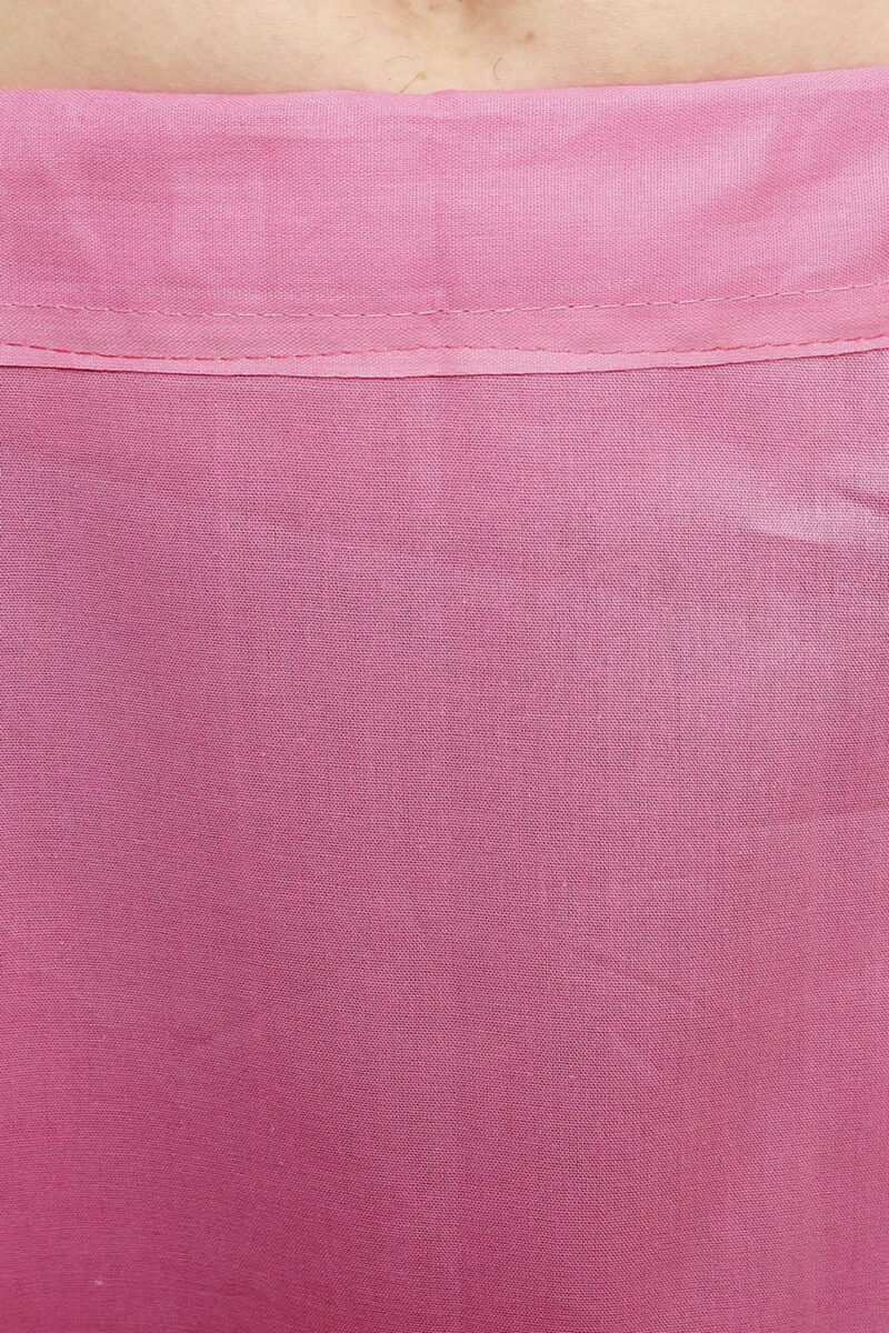 Pistaa's Women's Cotton Pastle Inskirt Saree Petticoats (PTCPP, Pink, Free Size) - Image 3