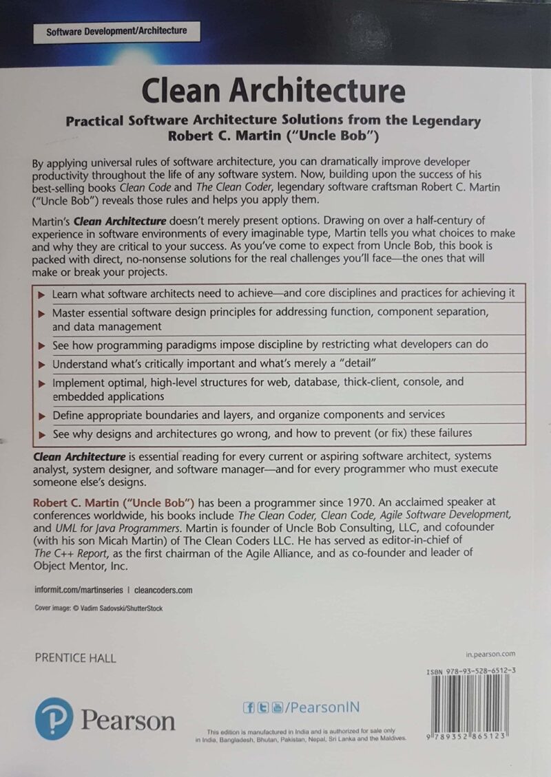 Clean Architecture: A Craftsman's Guide to Software Structure and Design (Robert C. Martin Series) - Image 2