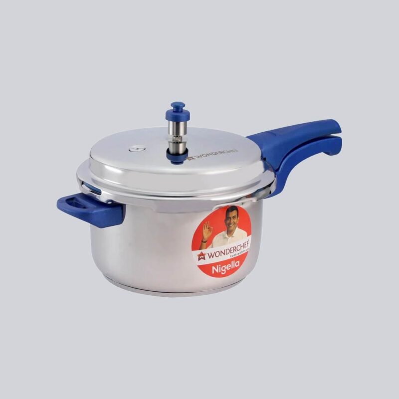 Nigella Induction Base 7L Stainless Steel Pressure Cooker with Outer Lid, Blue - Image 7